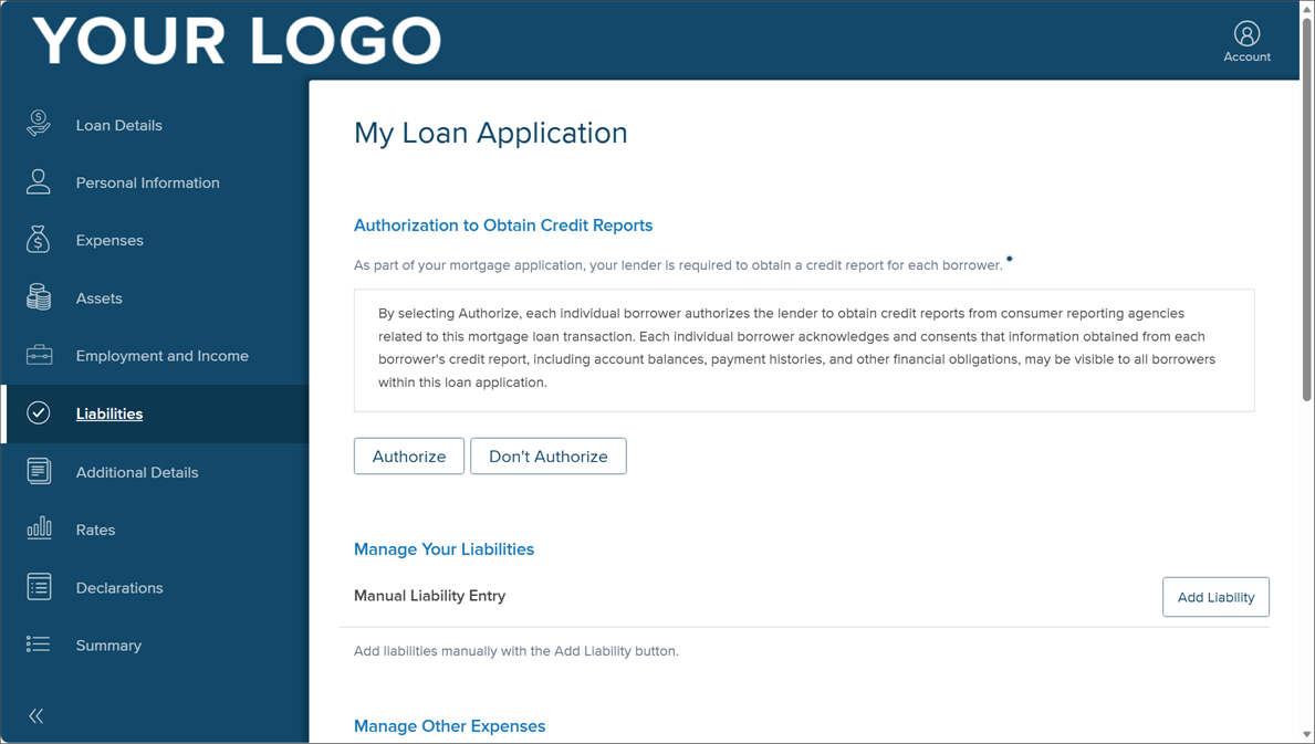 Loan Applications Settings