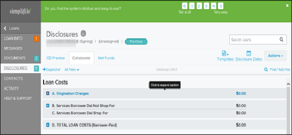 Disclosures page with callout screenshot