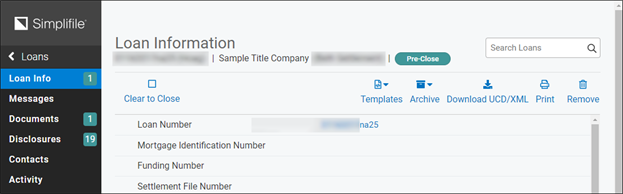 Loan Information page screenshot