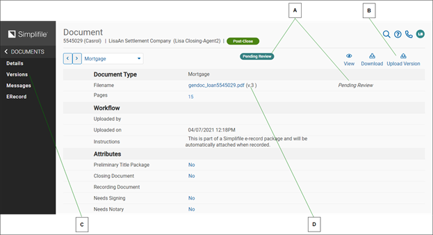 Document page with callouts screenshot