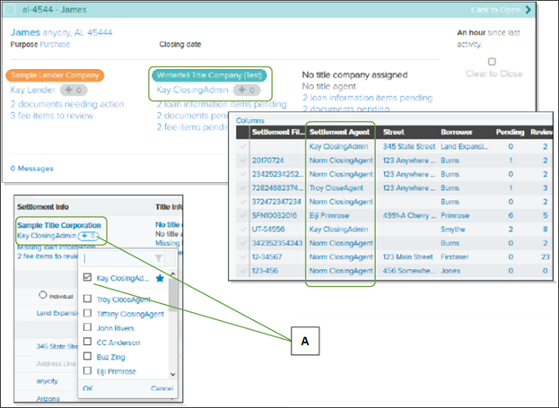 Loan sections with callout screenshot
