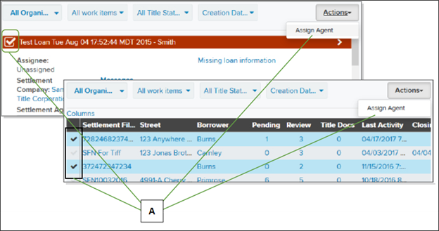 Loan sections with callout screenshot