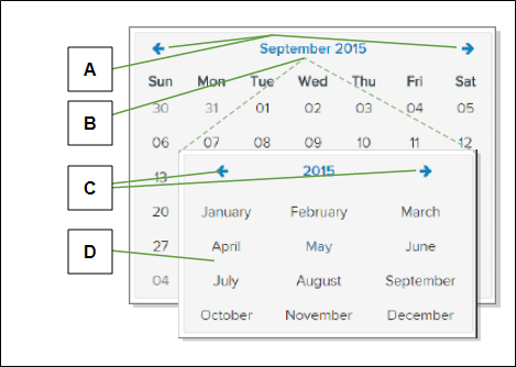 Calendar with callouts sreenshot