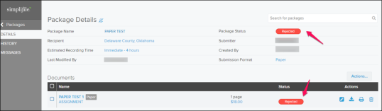 Package Details page with callouts screenshot