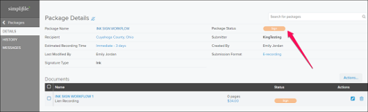 Package Details page with callout screenshot