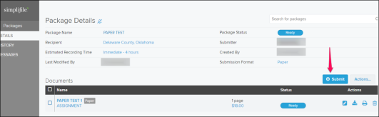 Package Details page with callouts screenshot