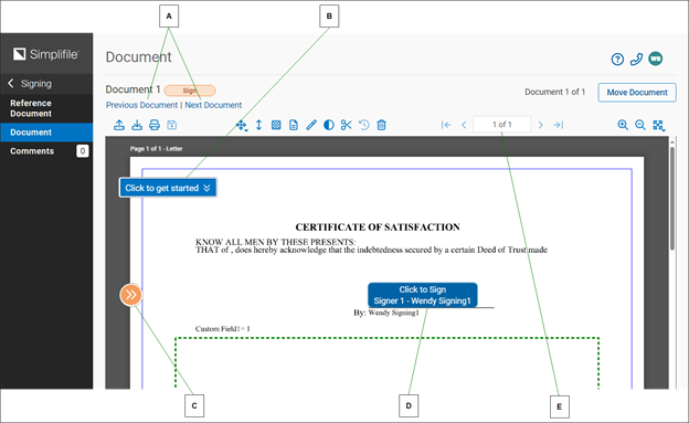 Document Viewer page with callouts screenshot
