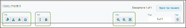 Document Viewer toolbar buttons screenshot