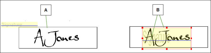 Signatures with callouts screenshot