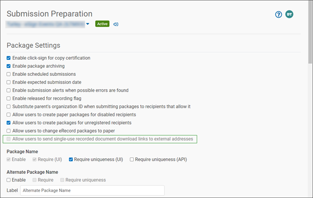 Submission Preparation page screenshot