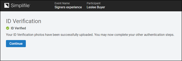 ID Verification page screenshot
