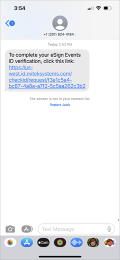 Message screenshot