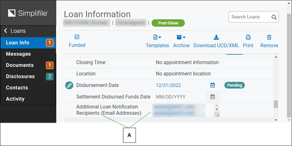 Loan Information page screenshot