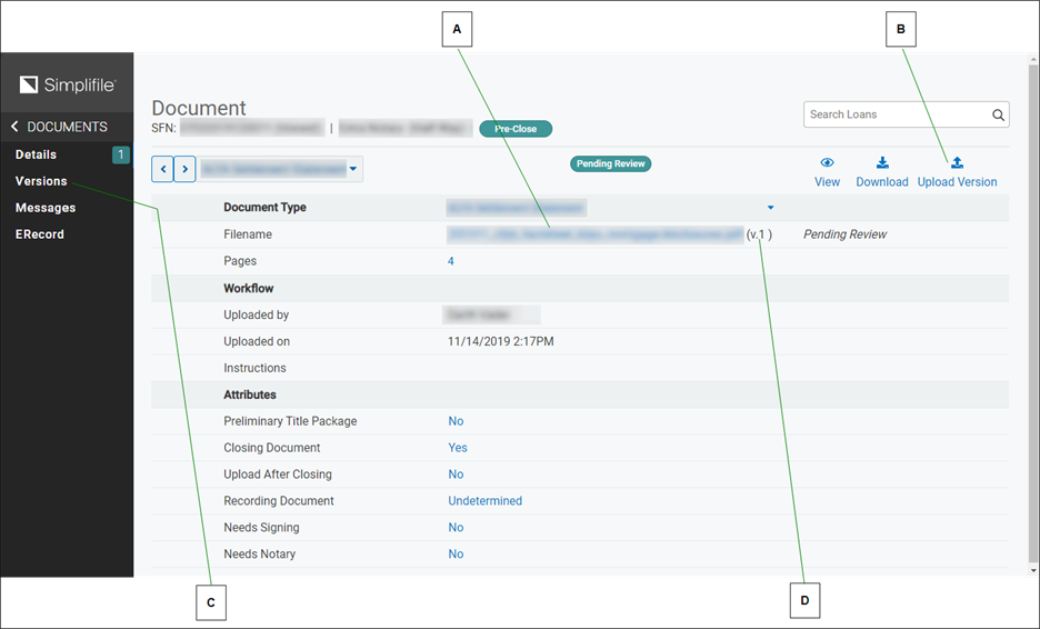 Document page with callouts screenshot