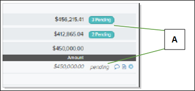 Disclosures page pending lables with callout screenshot