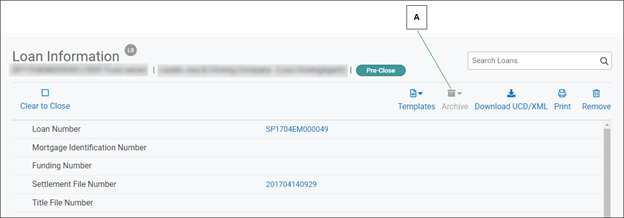 Loan Information page with callout screenshot