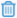 Light blue trash can icon