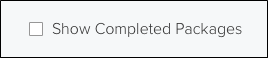 Show Completed Packages checkbox screenshot