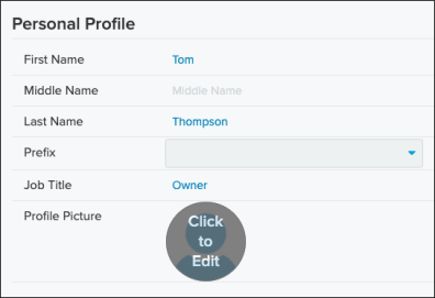 Personal Profile section screenshot