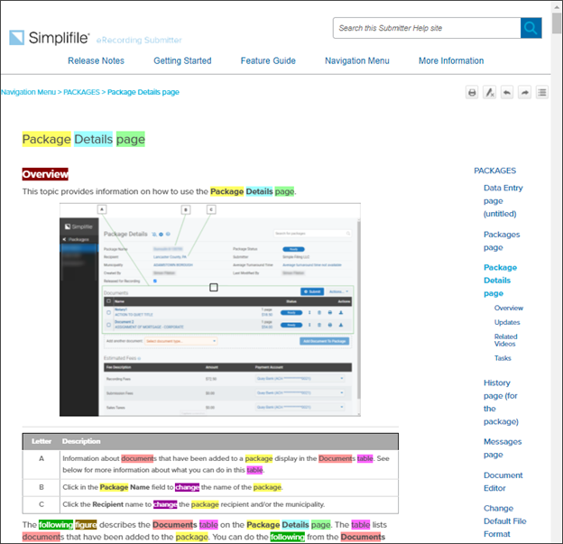 highlighted search terms highlighted screenshot