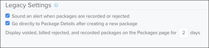 Submission Preparation page Legacy Settings section screenshot