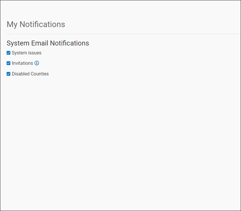 My Notifications page for Submitters screenshot