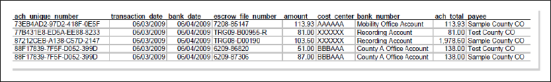 Example Accounting Download report screenshot