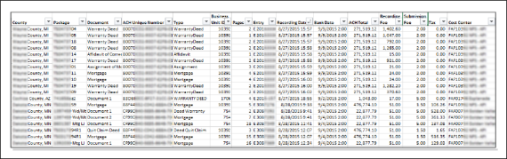 Example Banking Report screenshot