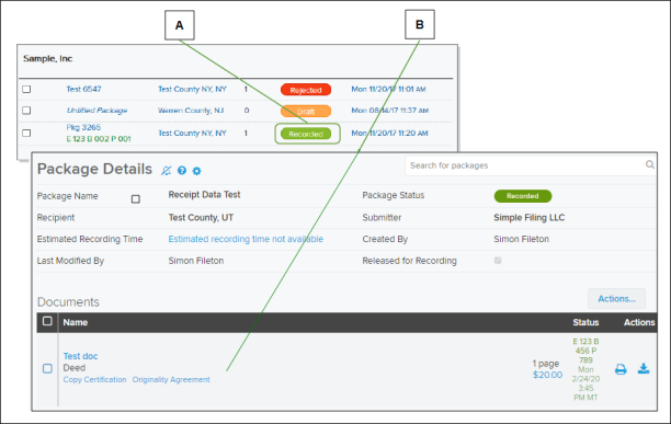 Package Details page with package list screenshot