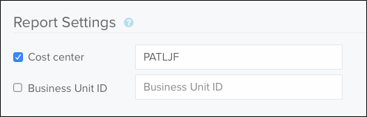 Submission Preparation page Report Settings section screenshot