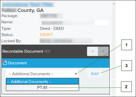 Document Editor page upper left corner section with callout numbers screenshot