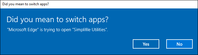 Did you mean to switch apps window screenshot